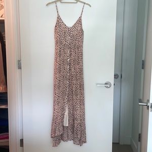 Sage the Label - light pink cheetah maxi dress